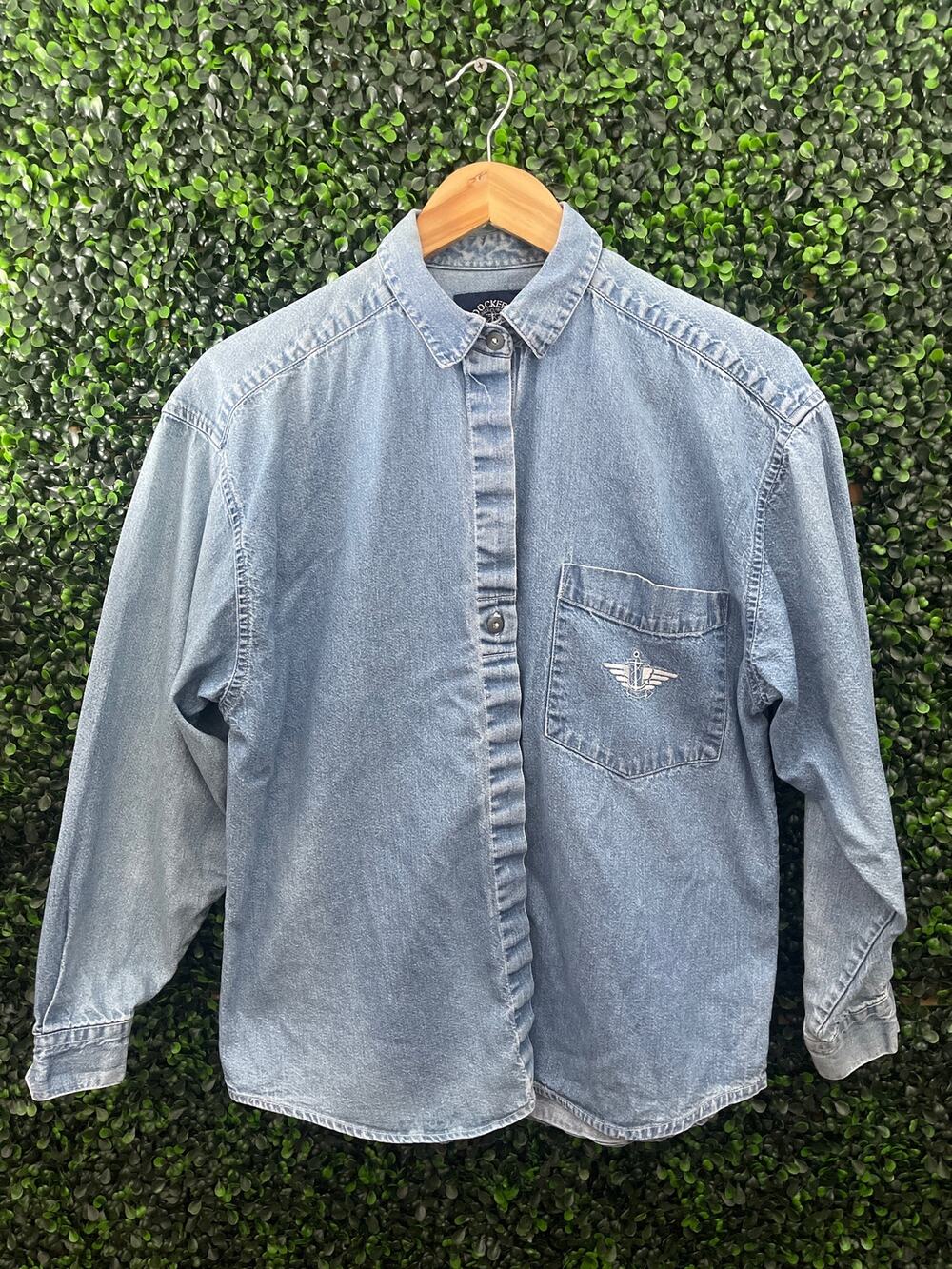 Dockers, Long Sleeve Jean Blouse, Women’s Size M, 100% Cotton